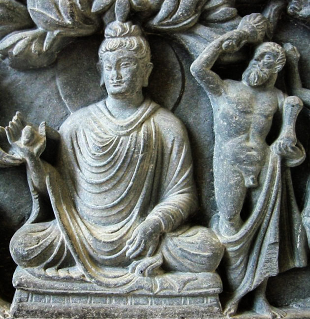Hercules protecting Budha